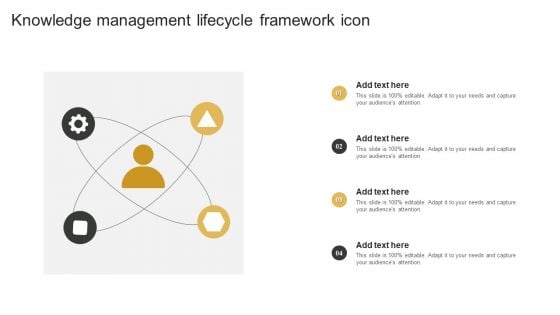 Knowledge Management Lifecycle Framework Icon Structure PDF