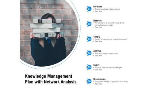 Knowledge Management Plan With Network Analysis Ppt PowerPoint Presentation File Master Slide PDF