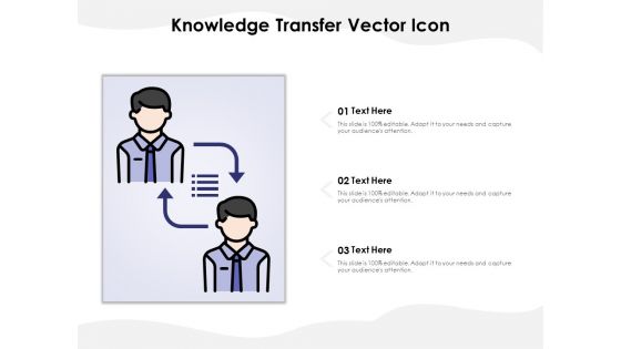 Knowledge Transfer Vector Icon Ppt PowerPoint Presentation Inspiration Brochure
