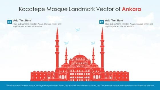 Kocatepe Mosque Landmark Vector Of Ankara PowerPoint Presentation PPT Template PDF