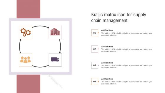 Kraljic Matrix Icon For Supply Chain Management Mockup PDF