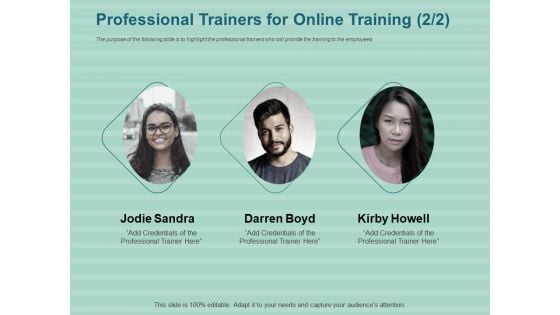 LMS Development Session Professional Trainers For Online Training Ppt Summary Maker PDF