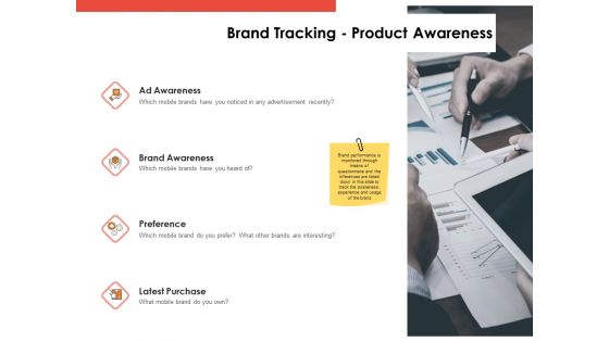 Label Identity Design Brand Tracking Product Awareness Ppt Inspiration Graphic Images PDF