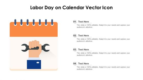 Labor Day On Calendar Vector Icon Ppt PowerPoint Presentation Gallery Clipart PDF