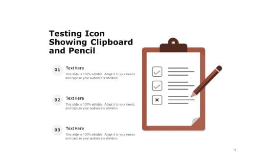 Laboratory Icon Testing Icon Medical Testing Blood Pressure Ppt PowerPoint Presentation Complete Deck