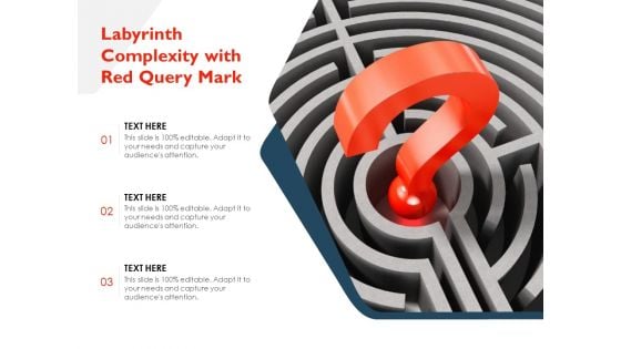 Labyrinth Complexity With Red Query Mark Ppt PowerPoint Presentation Gallery Vector PDF