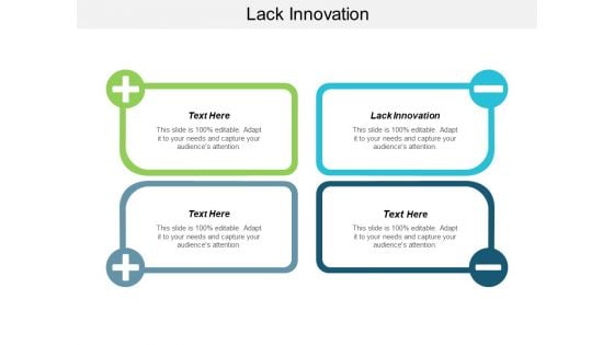 Lack Innovation Ppt PowerPoint Presentation Layouts Topics Cpb