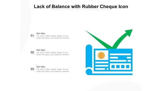 Lack Of Balance With Rubber Cheque Icon Ppt PowerPoint Presentation File Slides PDF