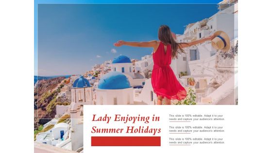 Lady Enjoying In Summer Holidays Ppt PowerPoint Presentation Slides Elements