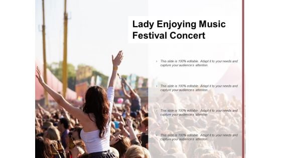 Lady Enjoying Music Festival Concert Ppt Powerpoint Presentation Portfolio Summary