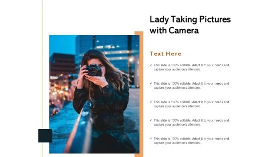 Lady Taking Pictures With Camera Ppt PowerPoint Presentation Gallery Graphics PDF