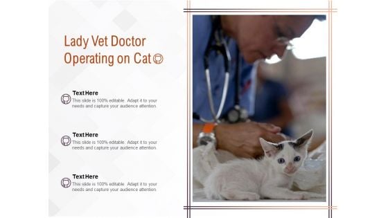 Lady Vet Doctor Operating On Cat Ppt PowerPoint Presentation Infographics Designs Download PDF