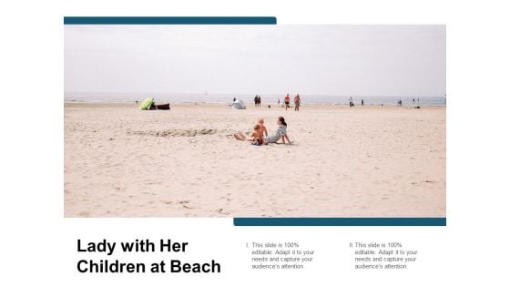 Lady With Her Children At Beach Ppt PowerPoint Presentation Ideas Graphic Tips