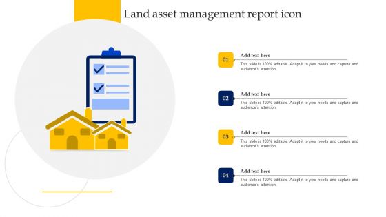 Land Asset Management Report Icon Diagrams PDF