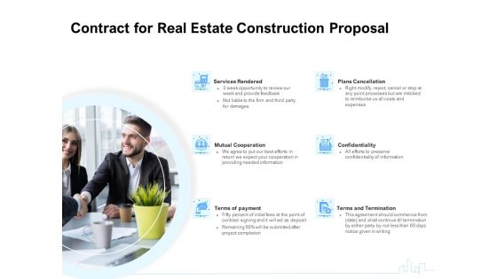 Land Holdings Building Contract For Real Estate Construction Proposal Ppt Ideas PDF