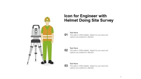 Land Surveying Icon Team Equipment Ppt PowerPoint Presentation Complete Deck