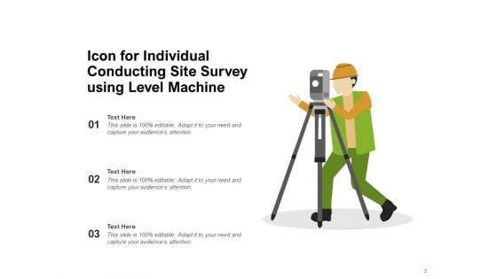 Land Surveying Icon Team Equipment Ppt PowerPoint Presentation Complete Deck