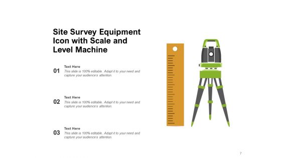 Land Surveying Icon Team Equipment Ppt PowerPoint Presentation Complete Deck