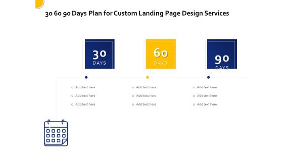 Landing Page Design Optimization 30 60 90 Days Plan For Custom Landing Page Design Services Introduction PDF