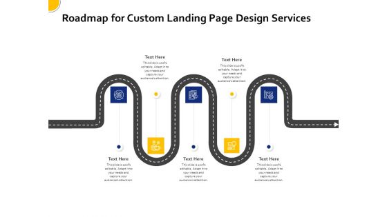 Landing Page Design Optimization Roadmap For Custom Landing Page Design Services Icons PDF