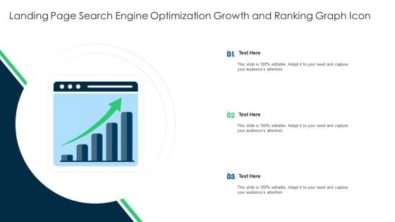 Landing Page Search Engine Optimization Growth And Ranking Graph Icon Designs PDF