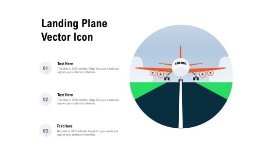 Landing Plane Vector Icon Ppt PowerPoint Presentation Gallery Graphics Design