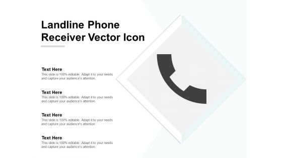 Landline Phone Receiver Vector Icon Ppt Powerpoint Presentation File Example Topics