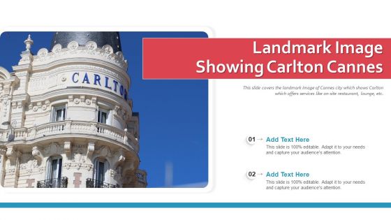 Landmark Image Showing Carlton Cannes PowerPoint Presentation Ppt Template PDF