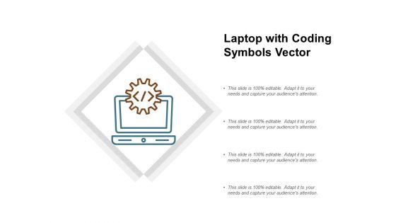 Laptop With Coding Symbols Vector Ppt PowerPoint Presentation Show Introduction