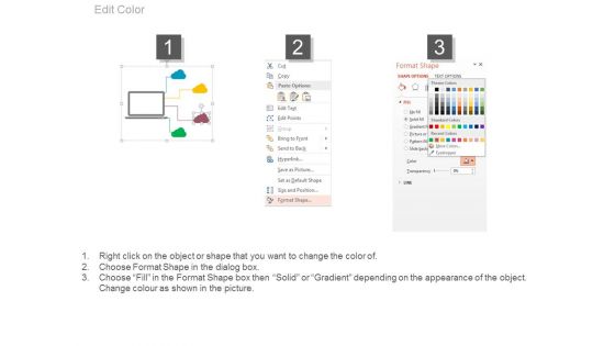 Laptop With Data Storage And Management Icons Powerpoint Template