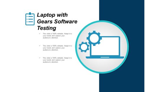 Laptop With Gears Software Testing Ppt PowerPoint Presentation Infographic Template Sample