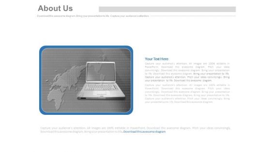 Laptop With Map For Geographical Location Powerpoint Slides Laptop With Map For Geographical Location Powerpoint Slides