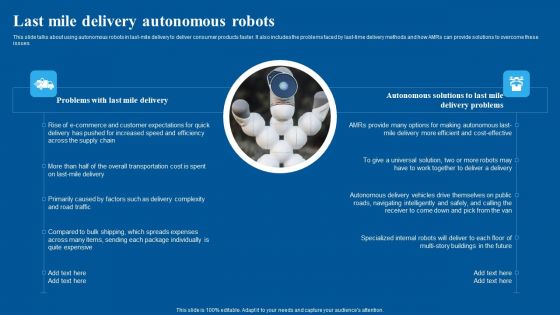 Last Mile Delivery Autonomous Robots Themes PDF