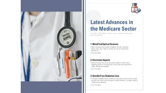 Latest Advances In The Medicare Sector Ppt PowerPoint Presentation Infographics Clipart