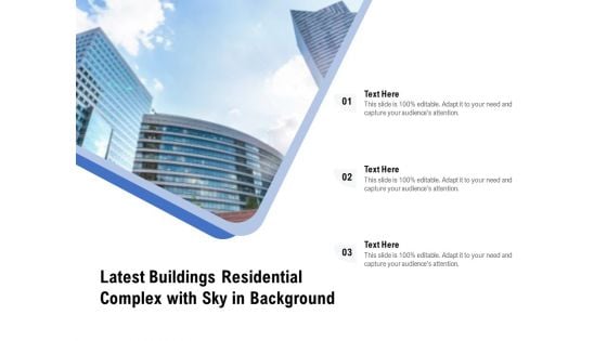 Latest Buildings Residential Complex With Sky In Background Ppt PowerPoint Presentation Slides Download PDF