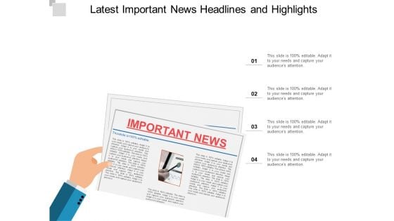 Latest Important News Headlines And Highlights Ppt PowerPoint Presentation Outline Slide Download
