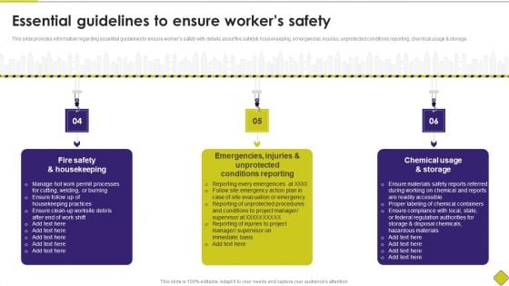 Latest Methodologies Of Construction Essential Guidelines To Ensure Workers Safety Microsoft PDF