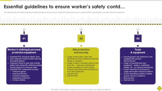 Latest Methodologies Of Construction Essential Guidelines To Ensure Workers Safety Microsoft PDF Slide02