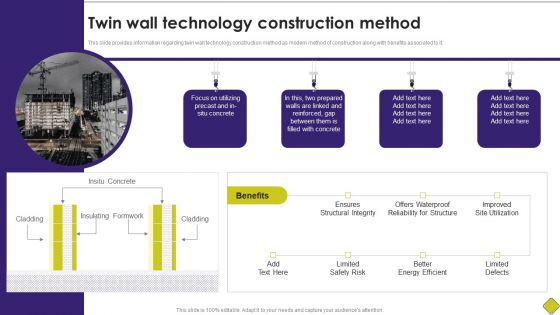 Latest Methodologies Of Construction Twin Wall Technology Construction Method Sample PDF