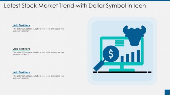 Latest Stock Market Trend With Dollar Symbol In Icon Ppt PowerPoint Presentation File Model PDF