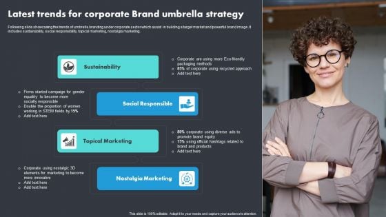 Latest Trends For Corporate Brand Umbrella Strategy Summary PDF