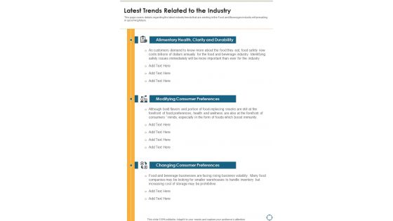 Latest Trends Related To The Industry One Pager Documents Latest Trends Related To The Industry One Pager Documents