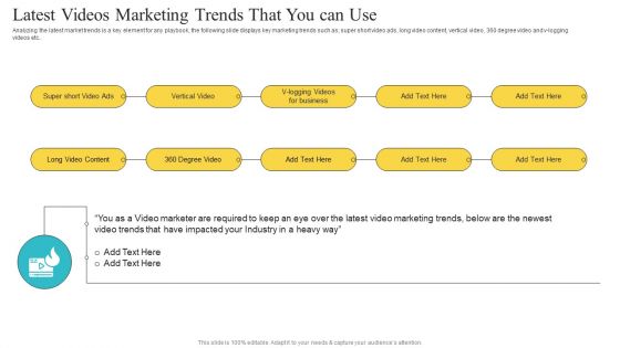 Latest Videos Marketing Trends That You Can Use Playbook For Social Media Platform Brochure PDF