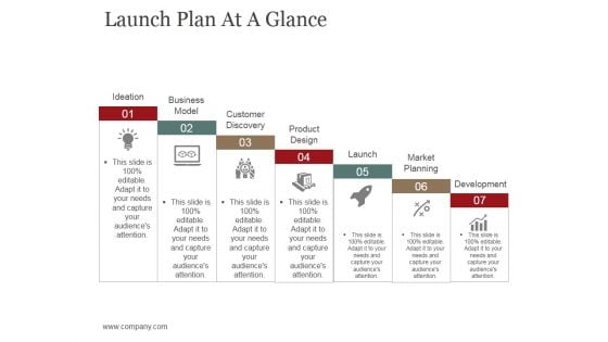 Launch Plan At A Glance Template 1 Ppt PowerPoint Presentation Slides Styles