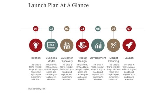 Launch Plan At A Glance Template 2 Ppt PowerPoint Presentation Gallery Format