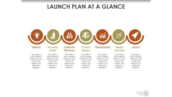 Launch Plan At A Glance Template Ppt PowerPoint Presentation Summary Design Inspiration