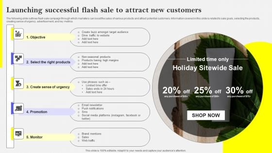 Launching Successful Flash Sale To Attract New Customers Brochure PDF Launching Successful Flash Sale To Attract New Customers Brochure PDF