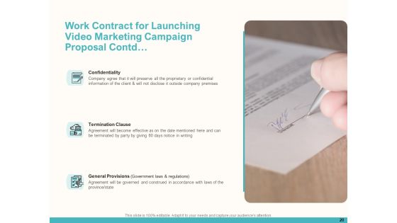 Launching Video Marketing Campaign Proposal Ppt PowerPoint Presentation Complete Deck With Slides Slide20