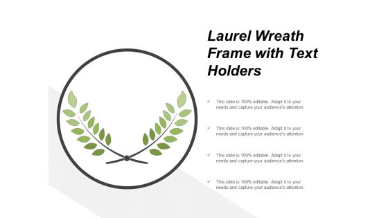 Laurel Wreath Frame With Text Holders Ppt PowerPoint Presentation Layouts Introduction