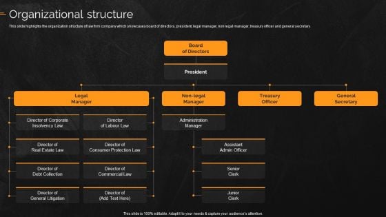 Law And Enforcement Company Profile Organizational Structure Microsoft PDF